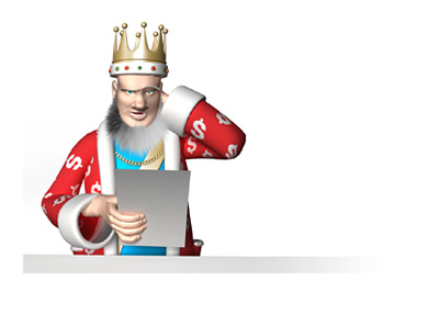 The King is scratching his head, while reporting on the latest news from the poker world