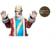 King presenting the Sunday Million by Pokerstars