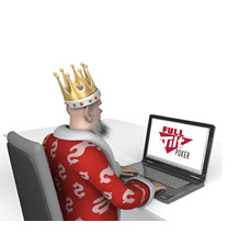 The King is surfing Full Tilt Poker website