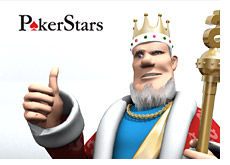king gives a thumb up for pokerstars