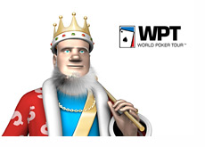 The King next to the WPT logo