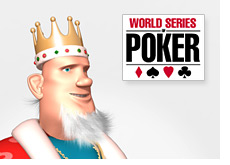 poker king and the wsop sign - world series of poker