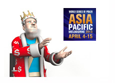 The King next to the WSOP APAC logo