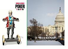 Mashup of King, WSOP logo and the Congress building