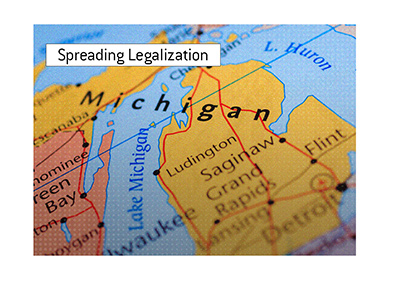 The legalization of poker is spreading in the United States.  Michigan signs on.