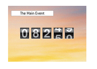 The World Series Main Event player counter has reached 9,250. Illustration.