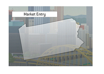 A fast growing online poker company is trying to enter the U.S. market. First stop - Pennsylvania.