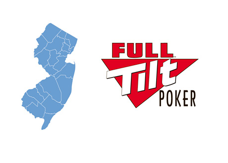 New Jersey Map Outline and the Full Tilt Poker Logo