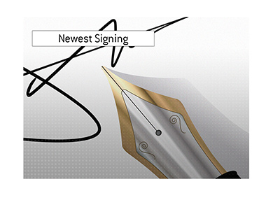The newest addition to the team. Signature. Illustration.