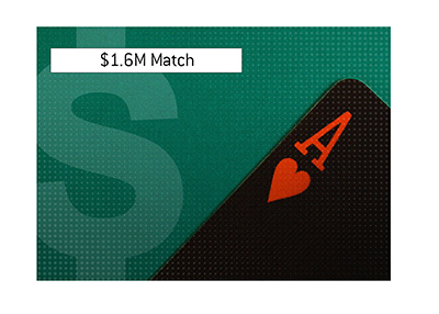 An opponent is needed in a $1.6M poker match.