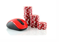 Computer Mouse and Casino Chips - Online Gambling