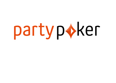 The 2017 version of the famous PartyPoker logo on white background.