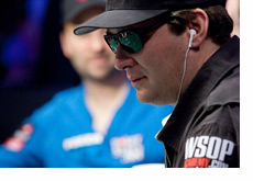 Phil Hellmuth wearing dark sunglasses