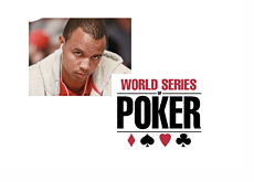 Phil Ivey and the WSOP logo