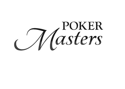 Poker Masters - Logo - Black lettering on white background.