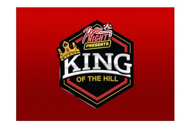 Poker Night - King of the Hill - Tournament logo - Red background.