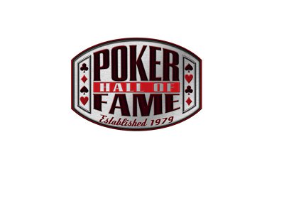 The Poker Hall of Fame logo on white background.  Isolated.