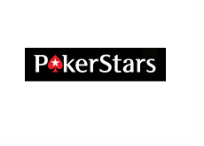 Pokerstars company logo on black background