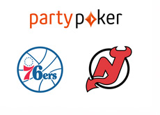 Party Poker - Philadelphia 76ers and New Jersey Red Devils - Logos