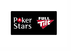 Pokerstars and Full Tilt Poker - Logos on black background