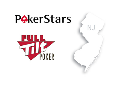 Pokerstars, Full Tilt Poker - Map of New Jersey state - USA