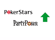 Pokerstars and Party Poker surge