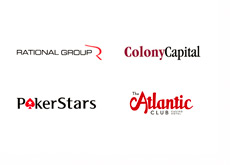 Rational Group, Pokerstars, Colony Capital LLC and the Atlantic Club company logos