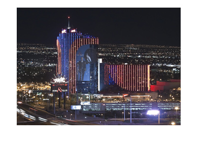 The Rio Hotel in Las Vegas, Nevada.  Night shot.  Just off the strip.