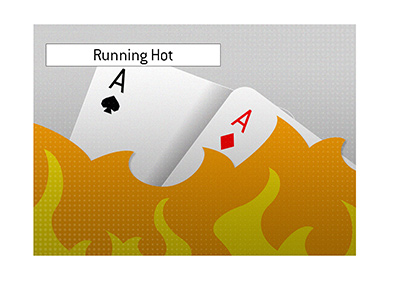 The host of the popular poker challenge is destroying the competition. Man is on fire.