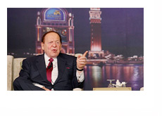 Sheldon Adelson - Vegas Backdrop Photo