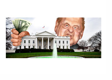 Sheldon Adelson Buying the Whitehouse - Illustration