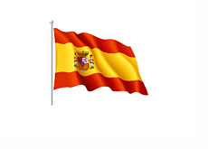 Wavy Spanish Flag Illustration