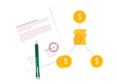 The illustration of a typical profitable staking agreement in the game of poker.