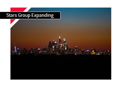 The Stars Group is attempting an expansion to the Pennsylvania market.  Photographed is the city of Philadelphia at night.  City skyline.