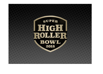 The Super High Roller Bowl 2018 - Dark Gradient background with logo on top.