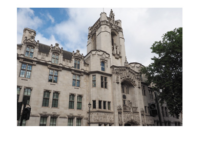 The United Kingdom Supreme Court building. London. Frog eye view.