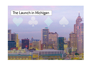 Another positive step for online poker in the state of Michigan. In photo: Detroit skyline.