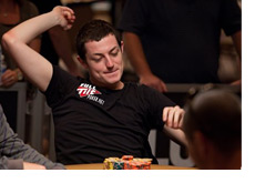 Tom Dwan in celebration mode