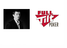 Tom Dwan Black and White Photo and Full Tilt Poker Logo