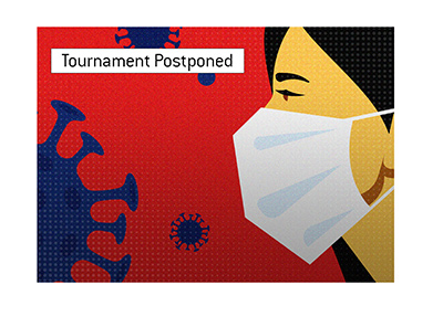 A popular poker tournament is postponed due to the outbreak of the Corona virus.