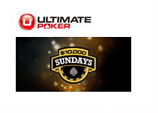 Ultimate Poker $10,000 Sundays - Promotional Graphic