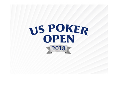 The United States Poker Open 2018 - Tournament logo over a stylistic background.