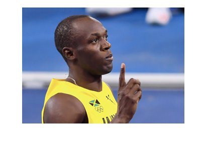 Usian Bolt - Running for Jamaica - Action shot.
