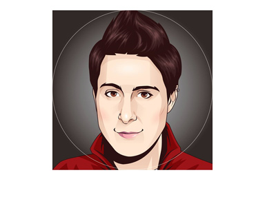 Cartoon portrait of the famous poker player Vanessa Selbst.  Source: Facebook.