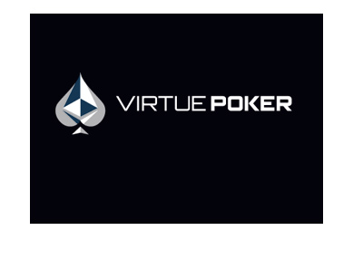 Etherium based - Virtual Poker - On the blockchain. - Logo on black background.