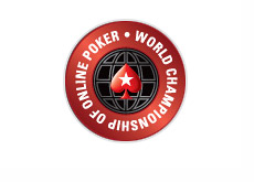 World Championship of Online Poker - Pokerstars - logo with a gray outline