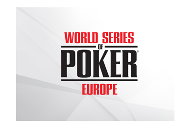 The WSOP 2018 logo with stylized background.  World Series of Poker.