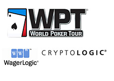 world poker tour logo - wpt - cryptologic - wagerlogic logo