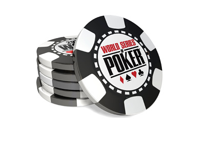 World Series of Poker chip stack - Produced in 3d - Black colour