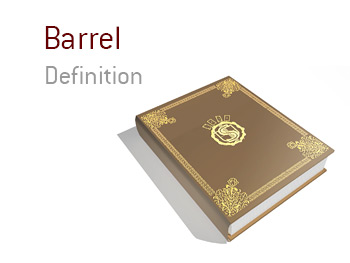 The definition and meaning of the term barrel in the game of poker.  King dictionary.